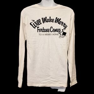 2/$20 Vintage Y2K Funny Graphic White Top Tee T-shirt Size: M